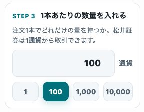 取引する通貨量を入力するところを解説した画像